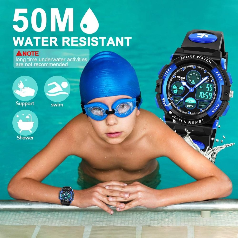 Kids LED Multi Function Waterproof Watch - Picture 5 of 10